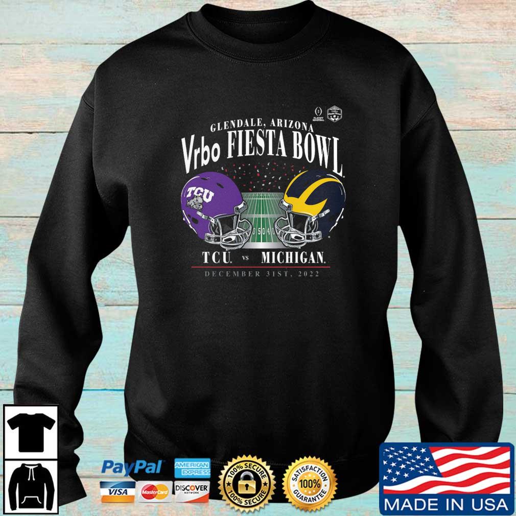 Michigan Wolverines Vs TCU Horned Frogs Glendale Arizona Vrbo Fiesta Bowl 2022 shirt