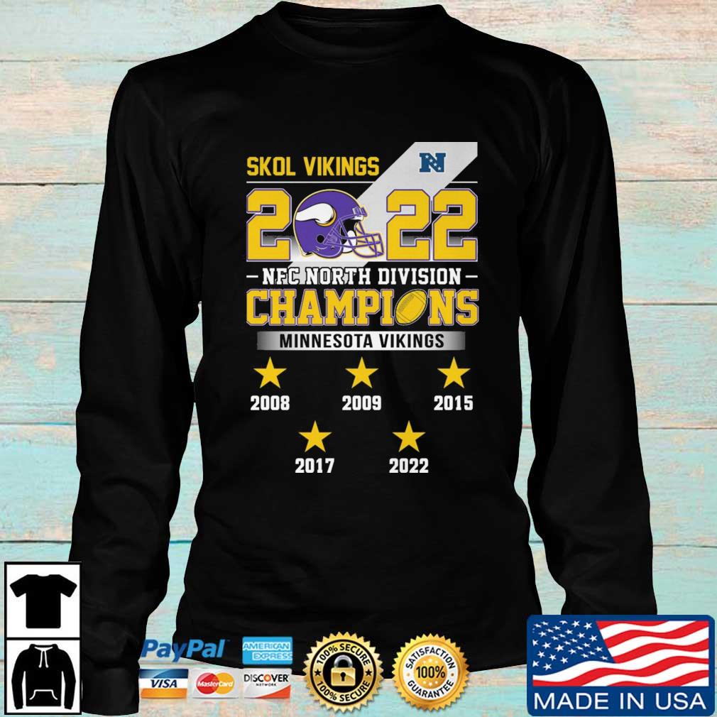 Skol Vikings 2022 NFC North Division Champions Minnesota Vikings 2008-2022  shirt, hoodie, sweater, long sleeve and tank top