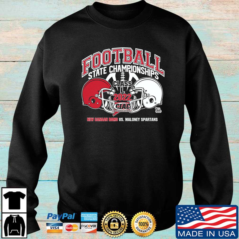New Canaan Rams Vs Maloney Spartans Football State Championships Class L 2022 shirt