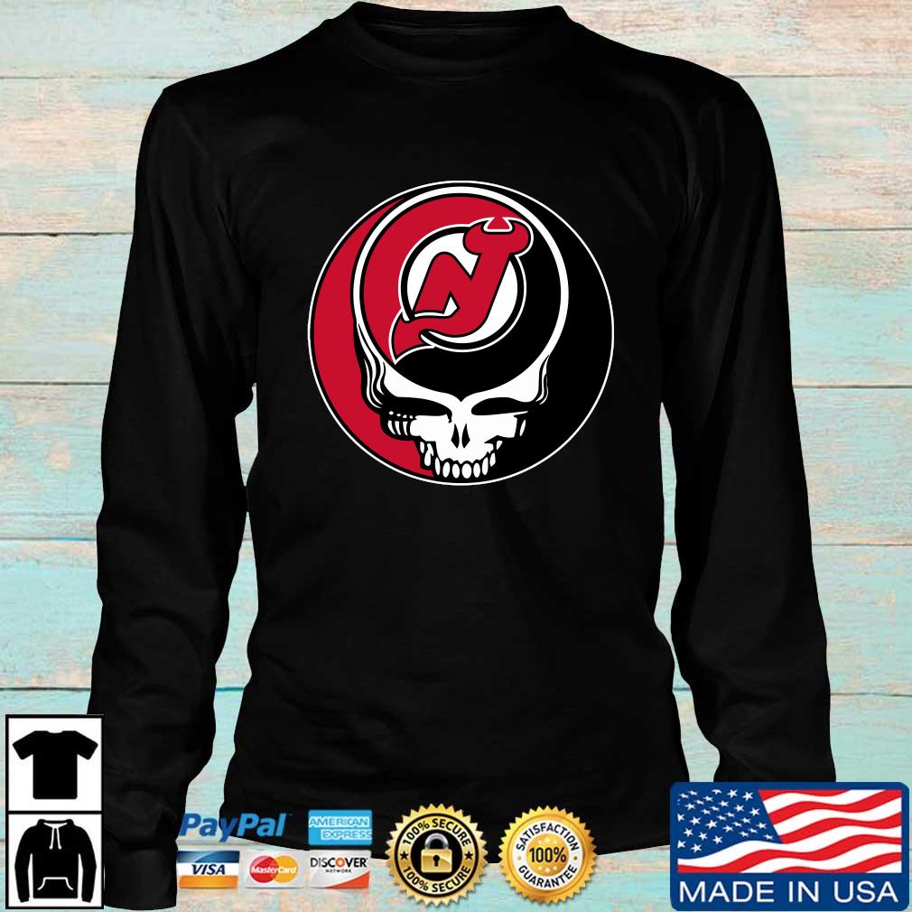 New Jersey Devils Grateful Dead Steal Your Face Hockey Nhl Shirt