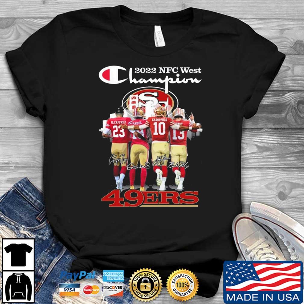 San Francisco 49Ers NFC West Champions 2022 signatures shirt