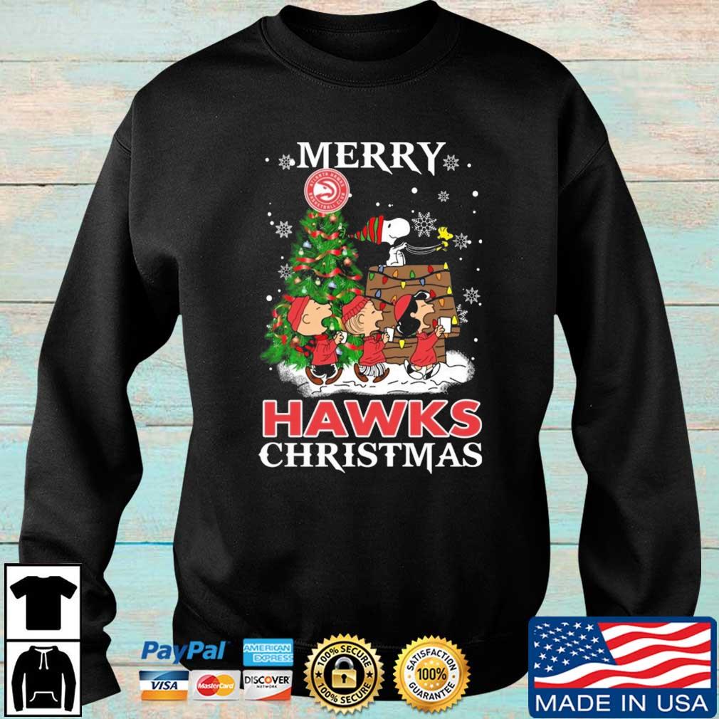 Snoopy And Friends Atlanta Hawks Merry Christmas sweatshirt