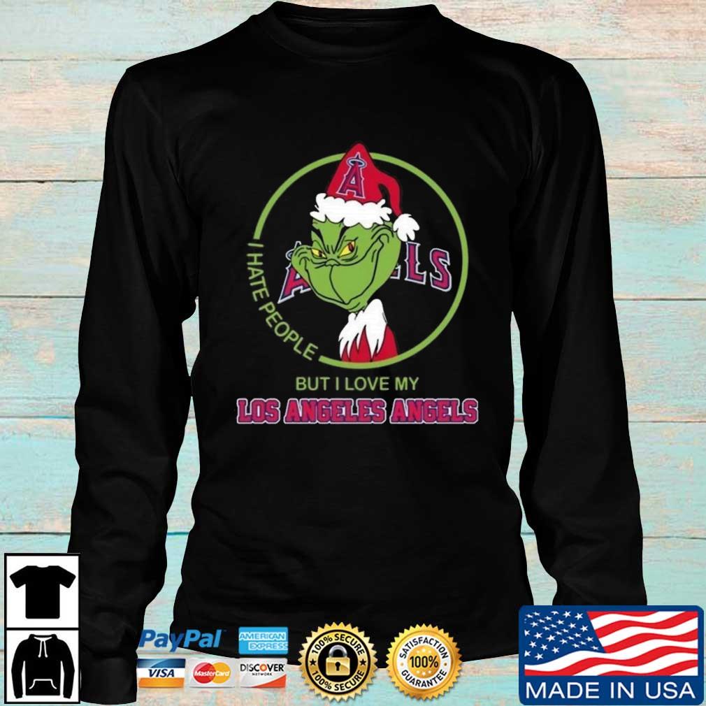 Los Angeles Angels MLB Christmas Grinch I Hate People But I Love