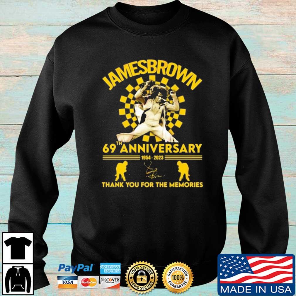 69th Anniversary James Brown 1954-2023 Thank You For The Memories Signature Shirt