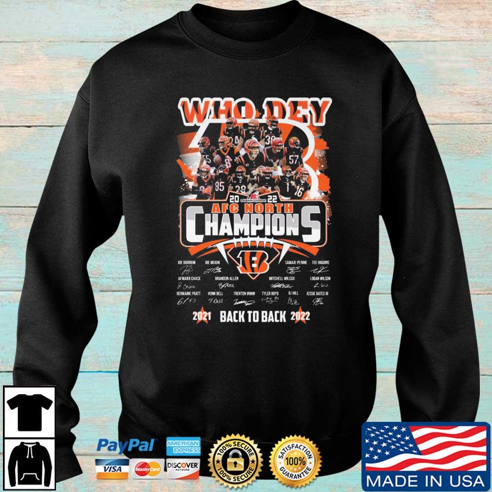 Cincinnati bengals who dey afc north champions 2021 20222 back to