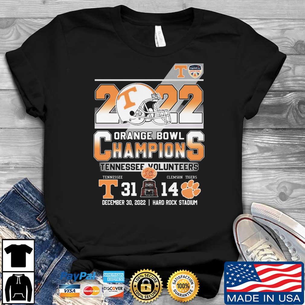 Tennessee Volunteers Vs Clemson Tigers 31-14 Orange Bowl Champions 2022 Hard Rock Stadium shirt