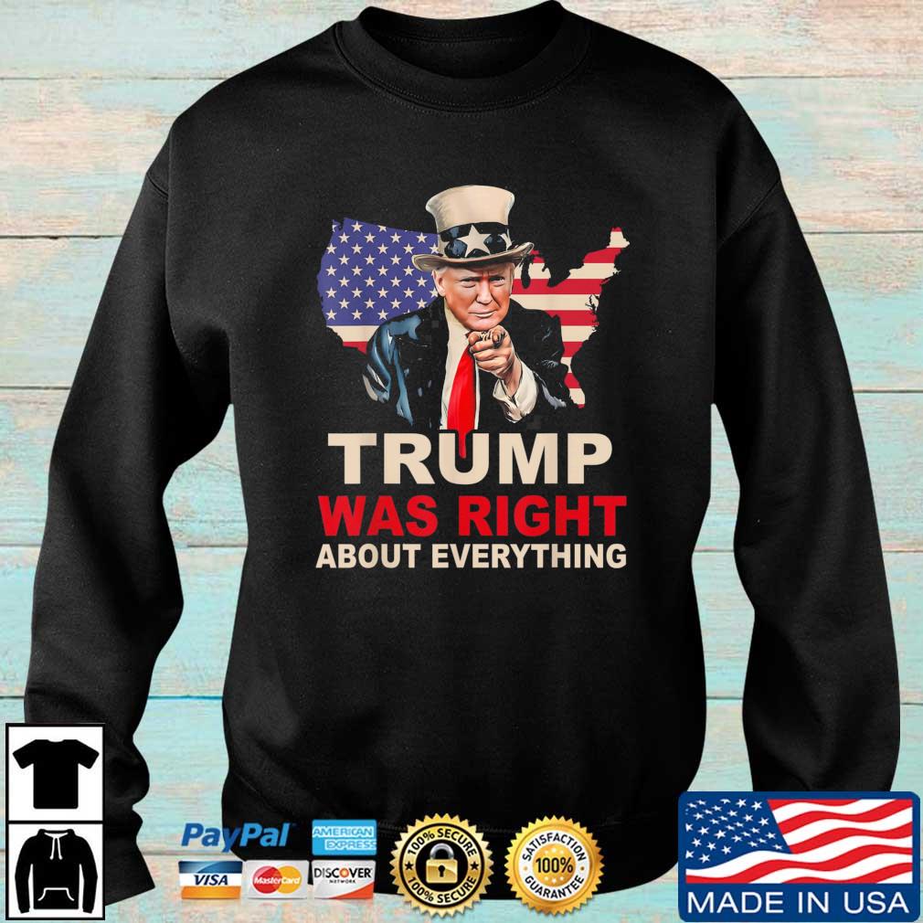 Trump Was Right About Everything Support Trump 2024 Back shirt