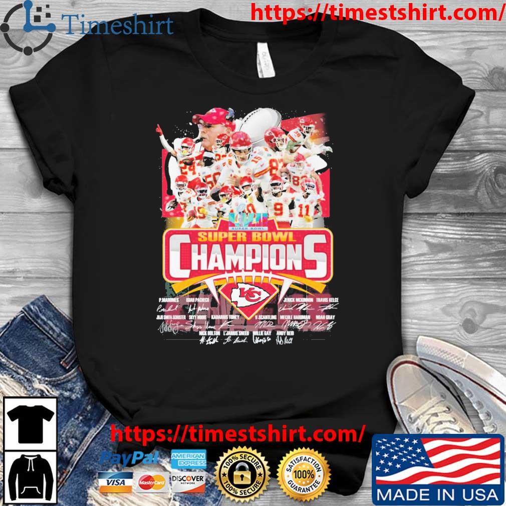 Kansas city Chiefs 2023 super bowl champions signatures shirt, hoodie,  sweater, long sleeve and tank top