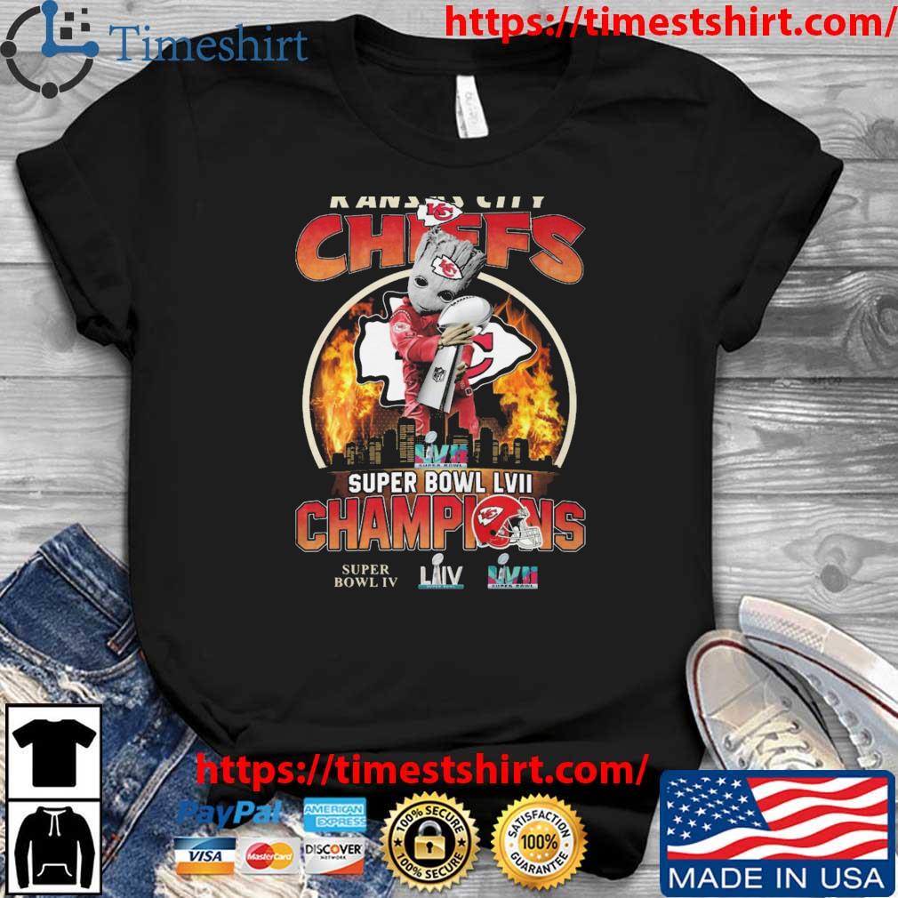 Buy Groot Kansas City Chiefs Super Bowl LVII Champions Shirt For