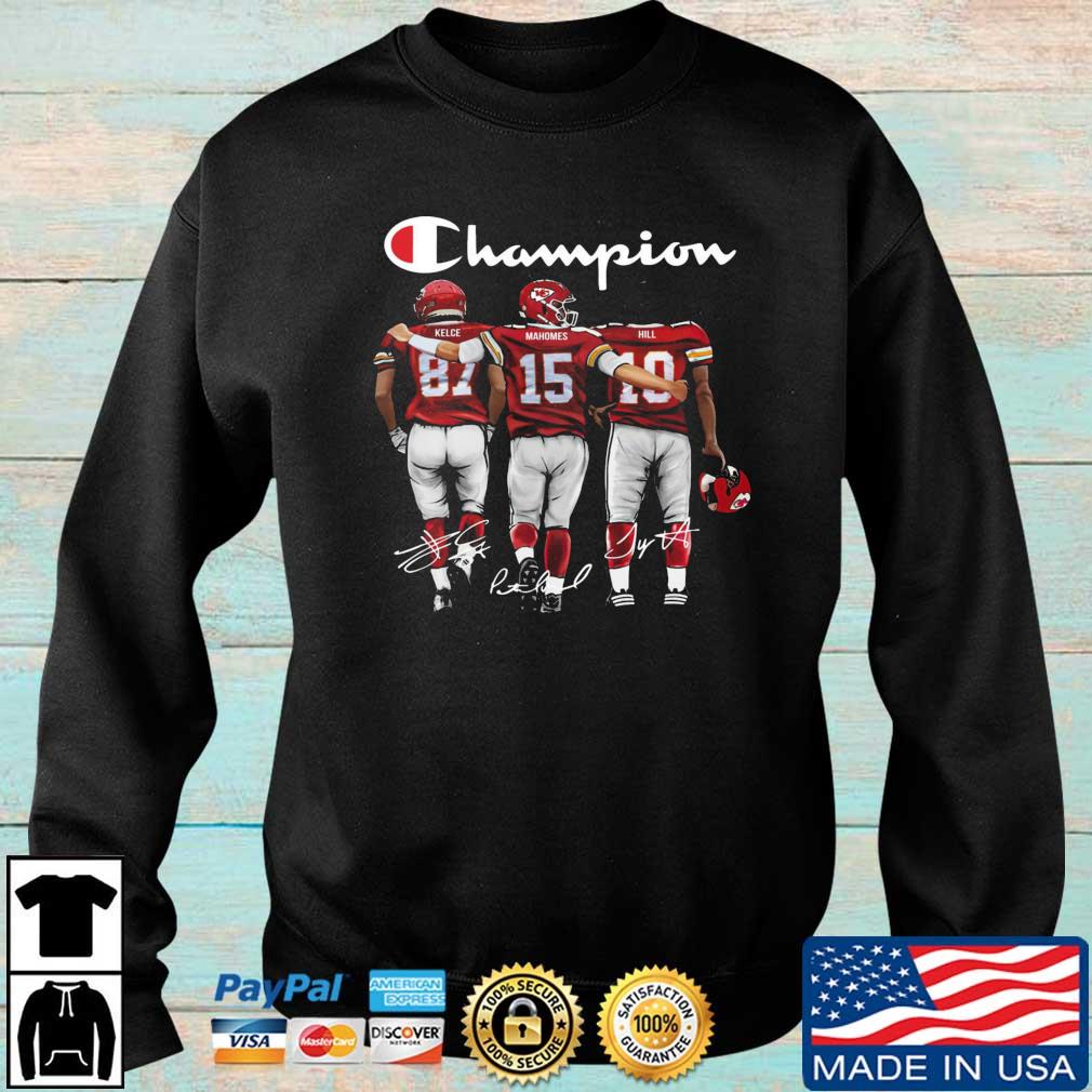 Patrick Mahomes And Travis Kelce Kansas City Chiefs National Champion  Signatures Shirt Longsleeve T-shirt