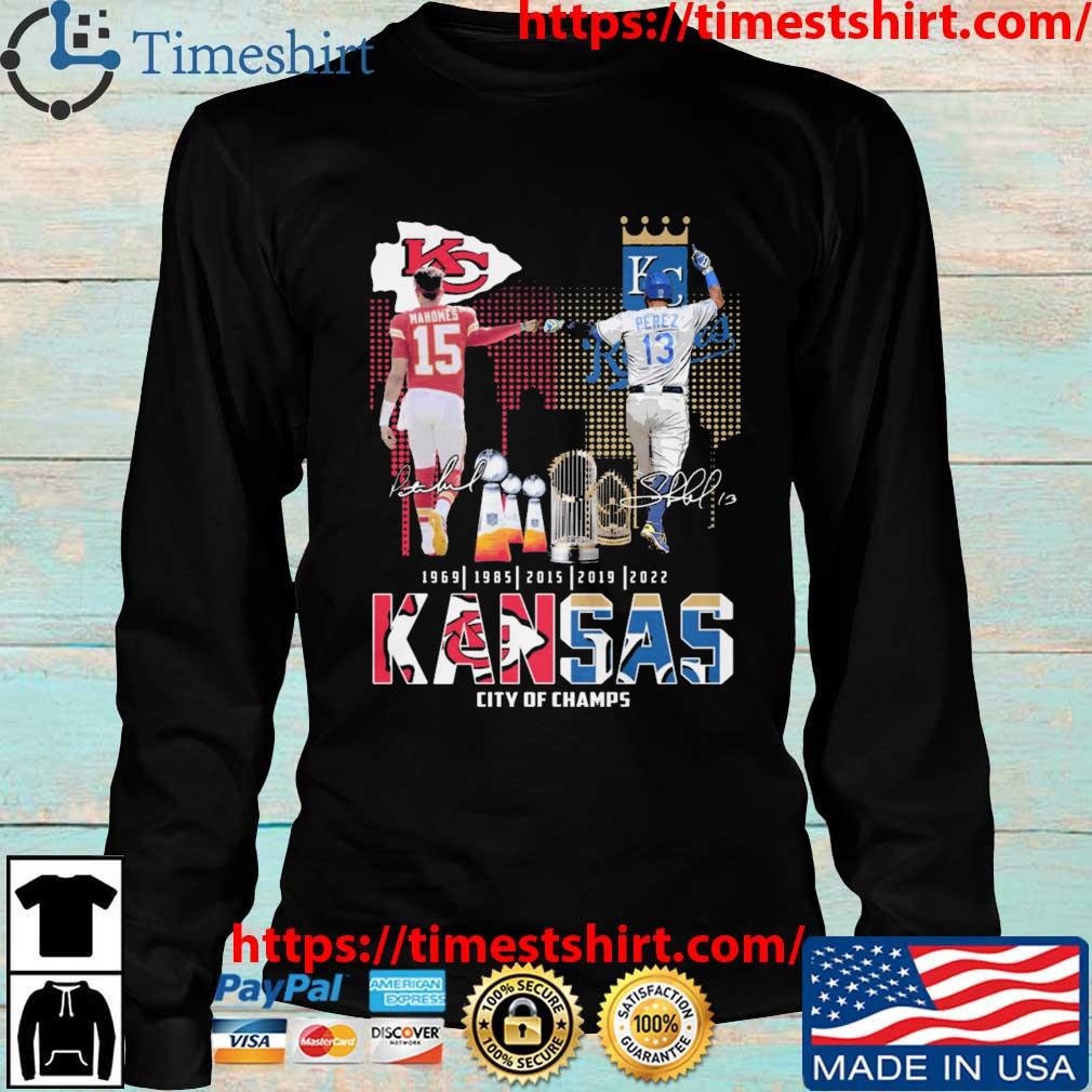 Kansas City Chiefs Mahomes and Kansas City Royals Perez signatures Kansas  city shirt, hoodie, sweater, long sleeve and tank top
