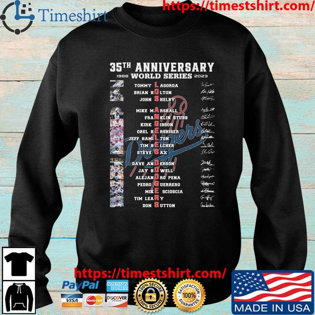 Los Angeles Dodgers 35th Anniversary 1988 World Series 2023 Signature Team  Shirt, hoodie, sweater, long sleeve and tank top