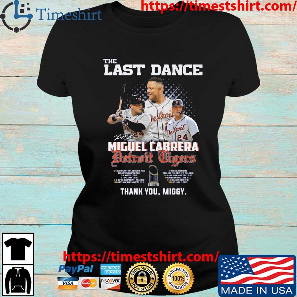 Thank you Miguel Cabrera we will never forget baseball shirt - Limotees