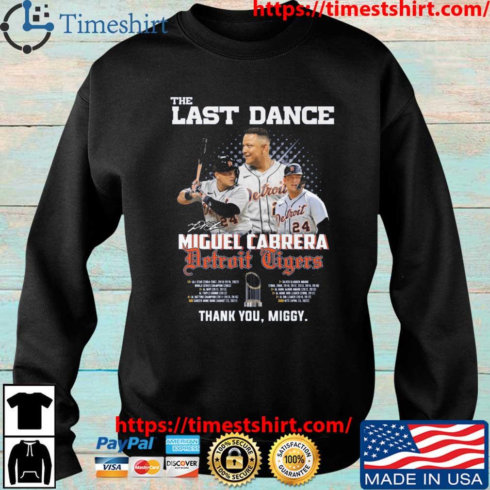 Thank you Miguel Cabrera we will never forget baseball shirt - Limotees