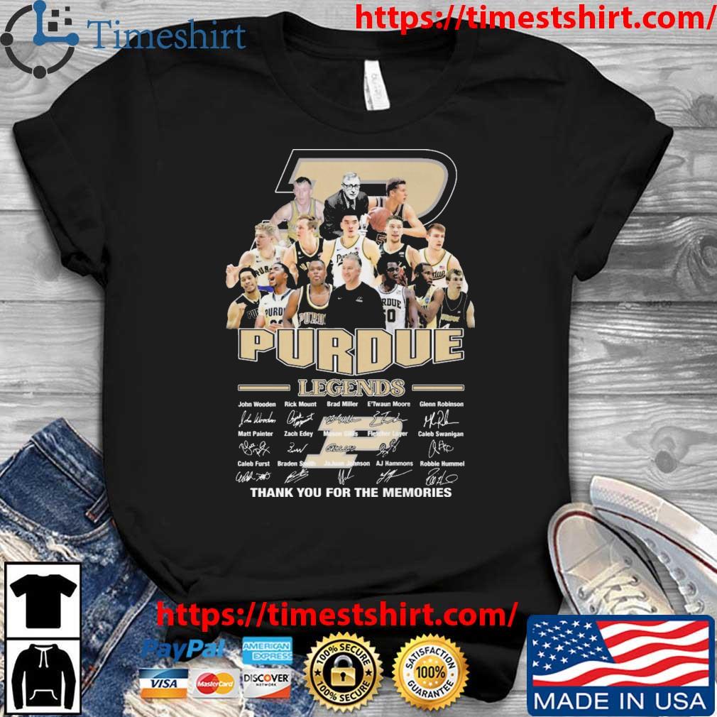Purdue Boilermakers Legends Thank You For The Memories Signatures shirt