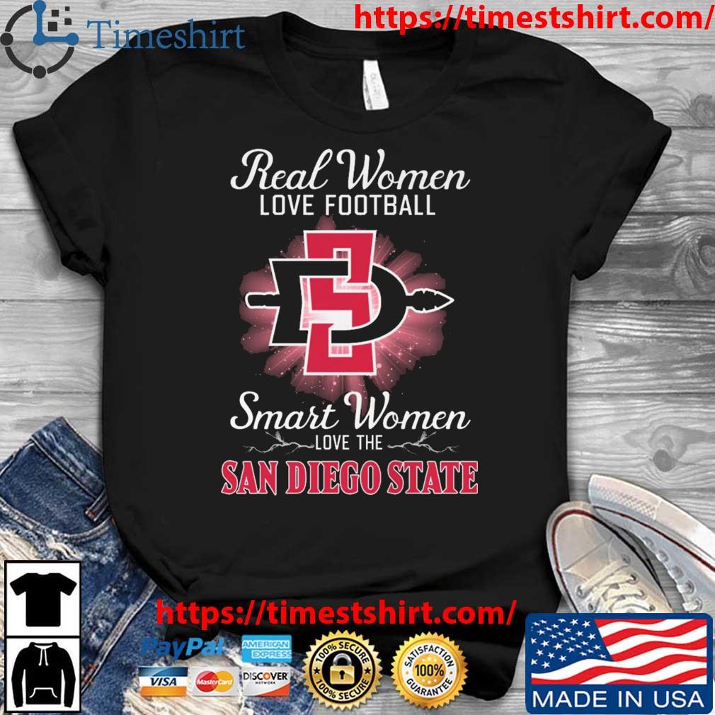 Real Women Love Football Smart Women Love The San Diego State Aztecs Team  Shirt, hoodie, sweater, long sleeve and tank top