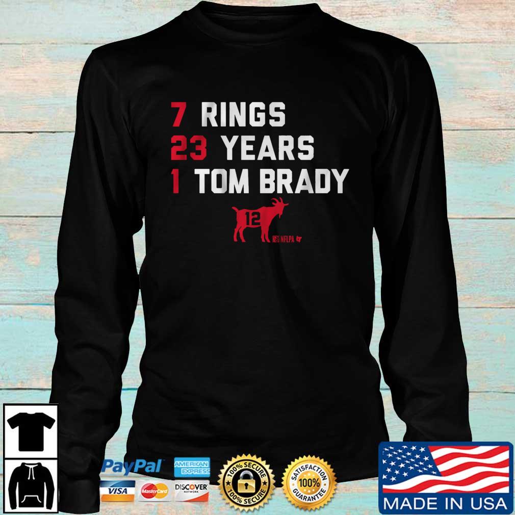 Tampa Bay Buccaneers The GOAT 7 Rings 23 Years 1 Tom Brady shirt, hoodie,  sweater, long sleeve and tank top