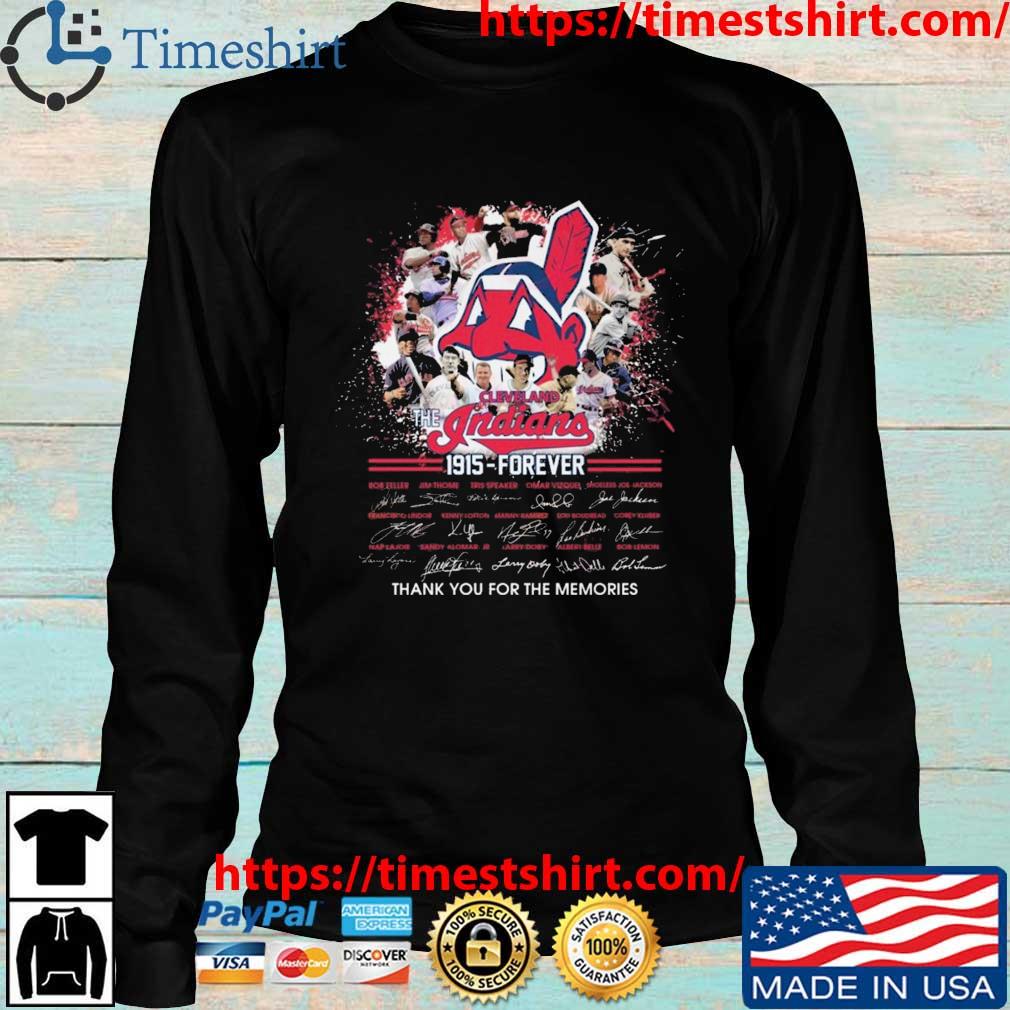 Cleveland Indians 1915 Forever Thank You For The Memories Signature Shirt  Kids T-Shirt