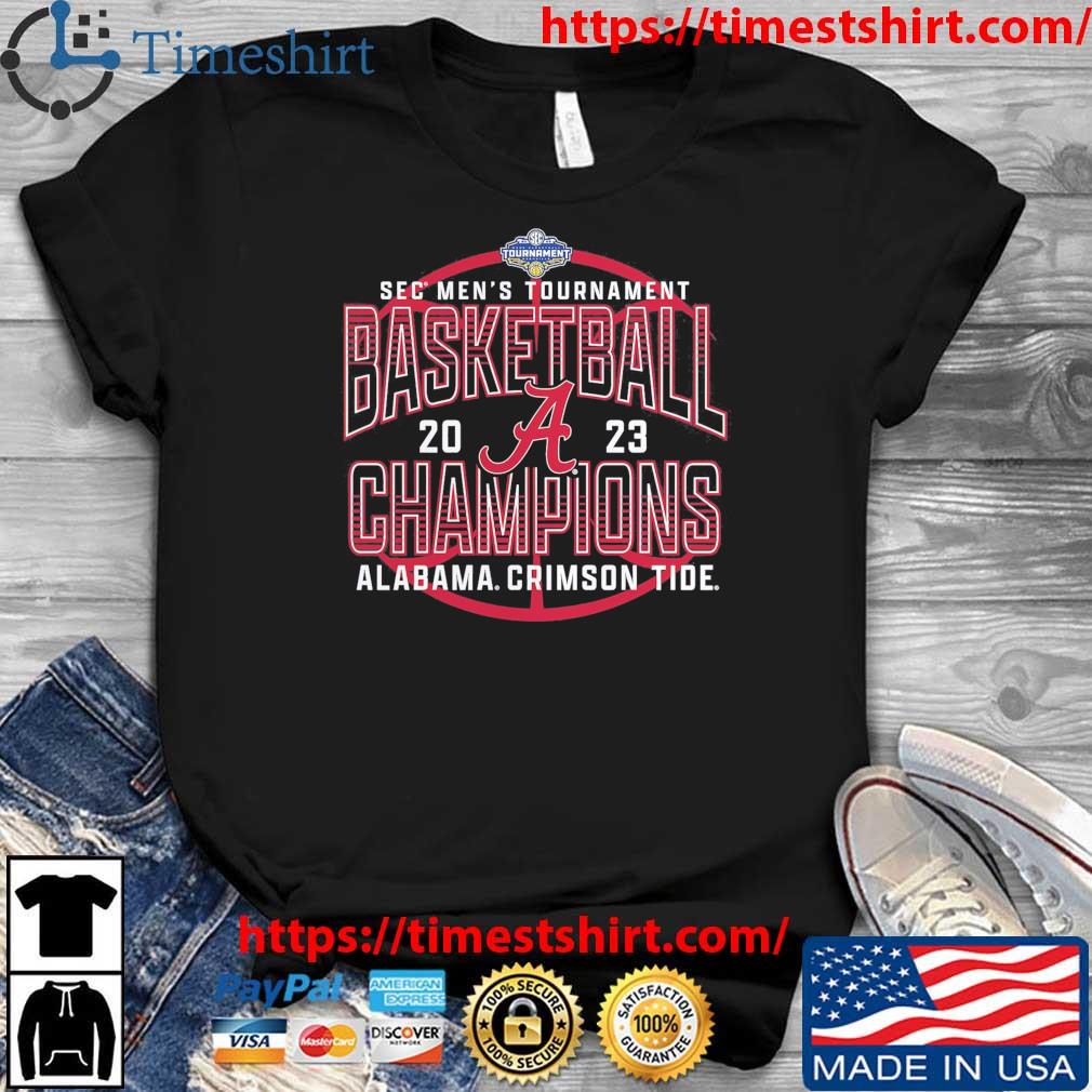 Alabama Crimson Tide Heather Gray 2023 SEC Men's Basketball Conference Tournament Champions shirt