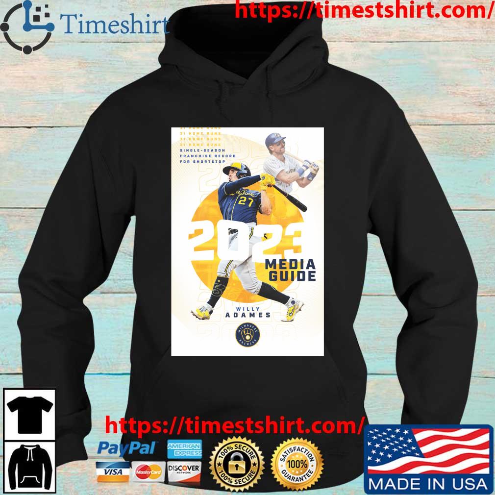 Milwaukee Brewers 2023 Media Guide Willy Adames shirt, hoodie