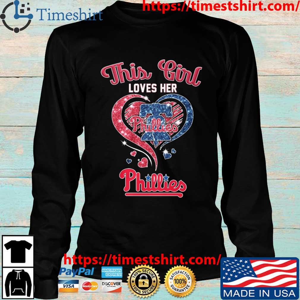 This Girl Loves Her Philadelphia Phillies Diamond Heart Baseball Shirt -  StyleIconsTee