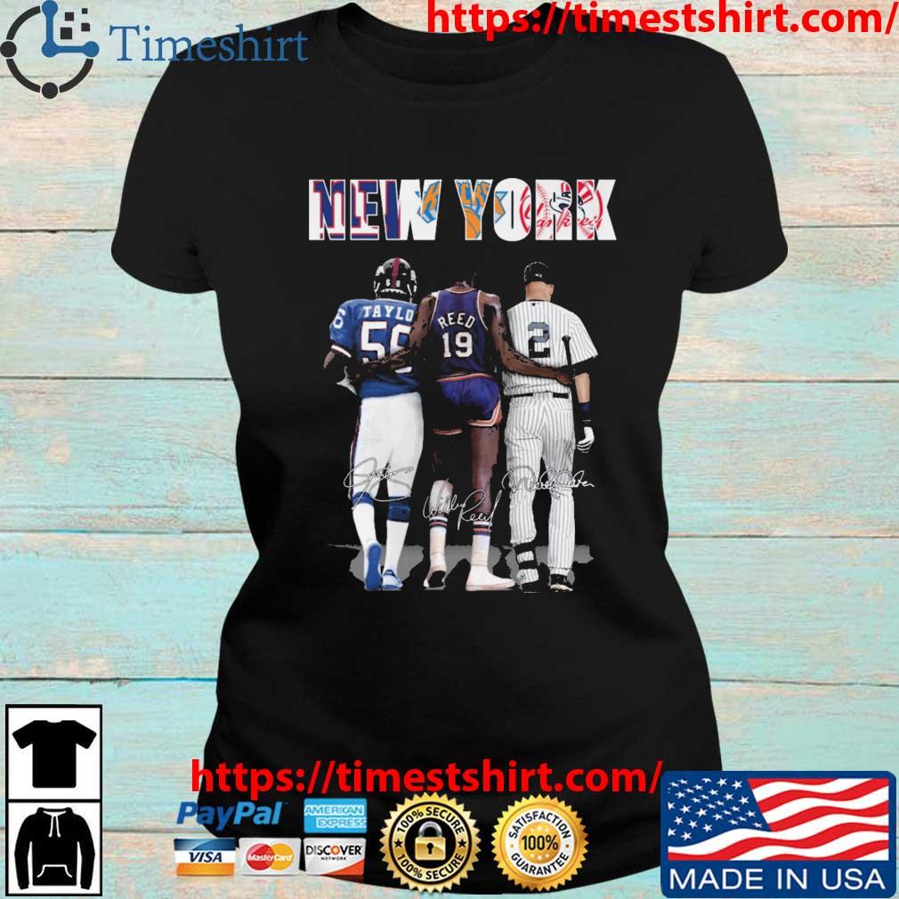 Lawrence Taylor 55 – Willis Reed 19 – Derek Jeter 2 T-Shirt - Yesweli