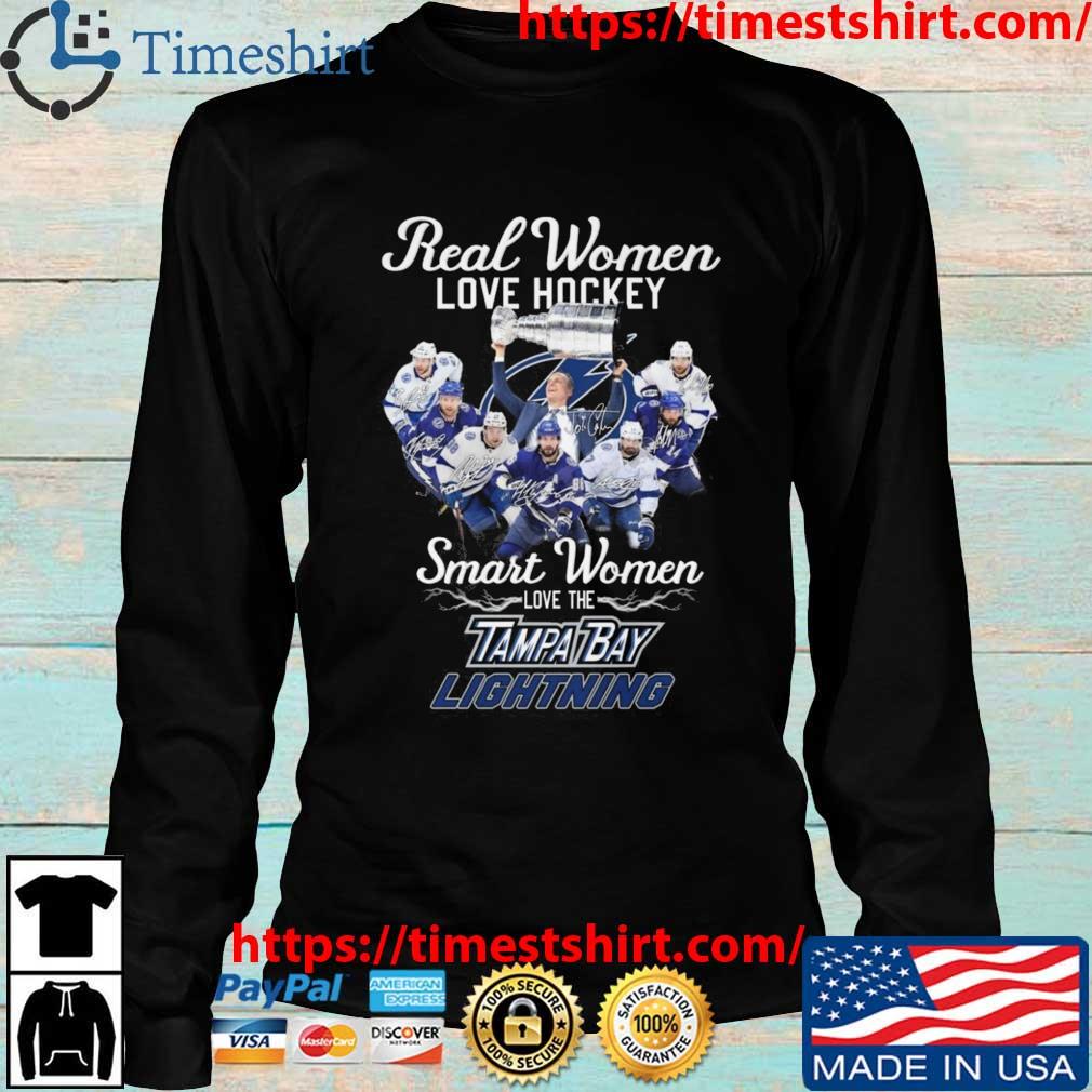 Real Women love Hockey smart Women love the Tampa Bay Lightning 2023  signatures shirt, hoodie, sweater, long sleeve and tank top