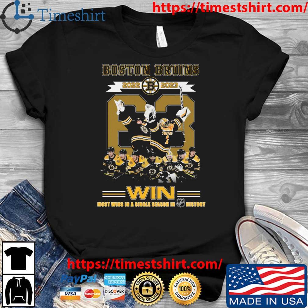 Funny Boston Bruins 2022-2023 Win Most Wins In A Single Season In History  shirts, hoodie, sweater, long sleeve and tank top