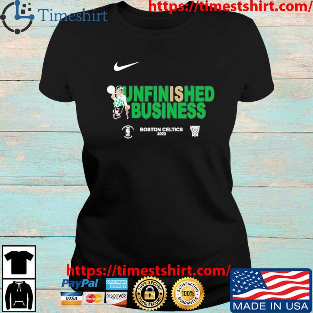 Nike Boston Celtics Unfin18shed Business 2023 NBA Playoff T-Shirt Released