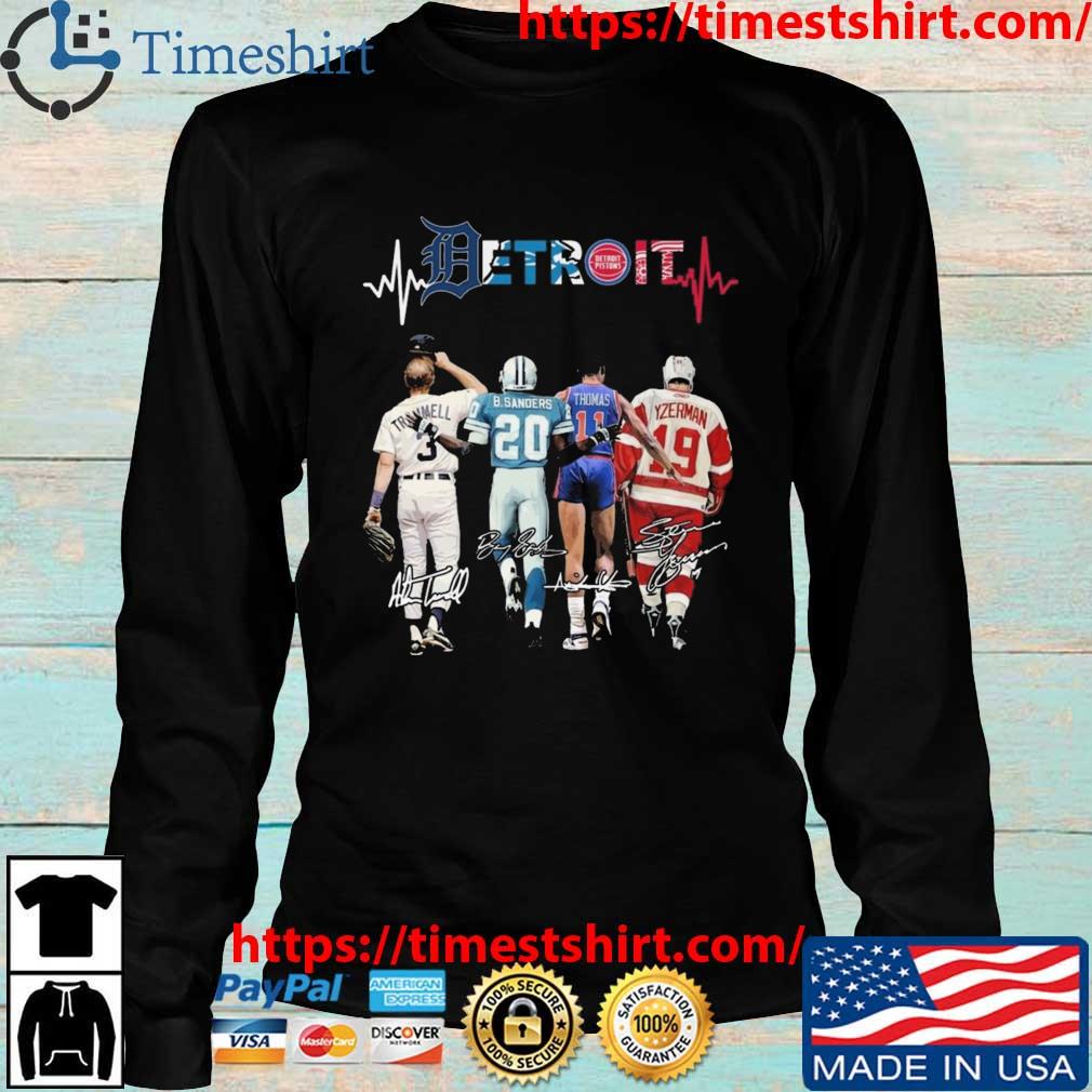 Detroit Red Wings Detroit Pistons Detroit Tigers Detroit Lions Signatures  2023 T-shirt,Sweater, Hoodie, And Long Sleeved, Ladies, Tank Top