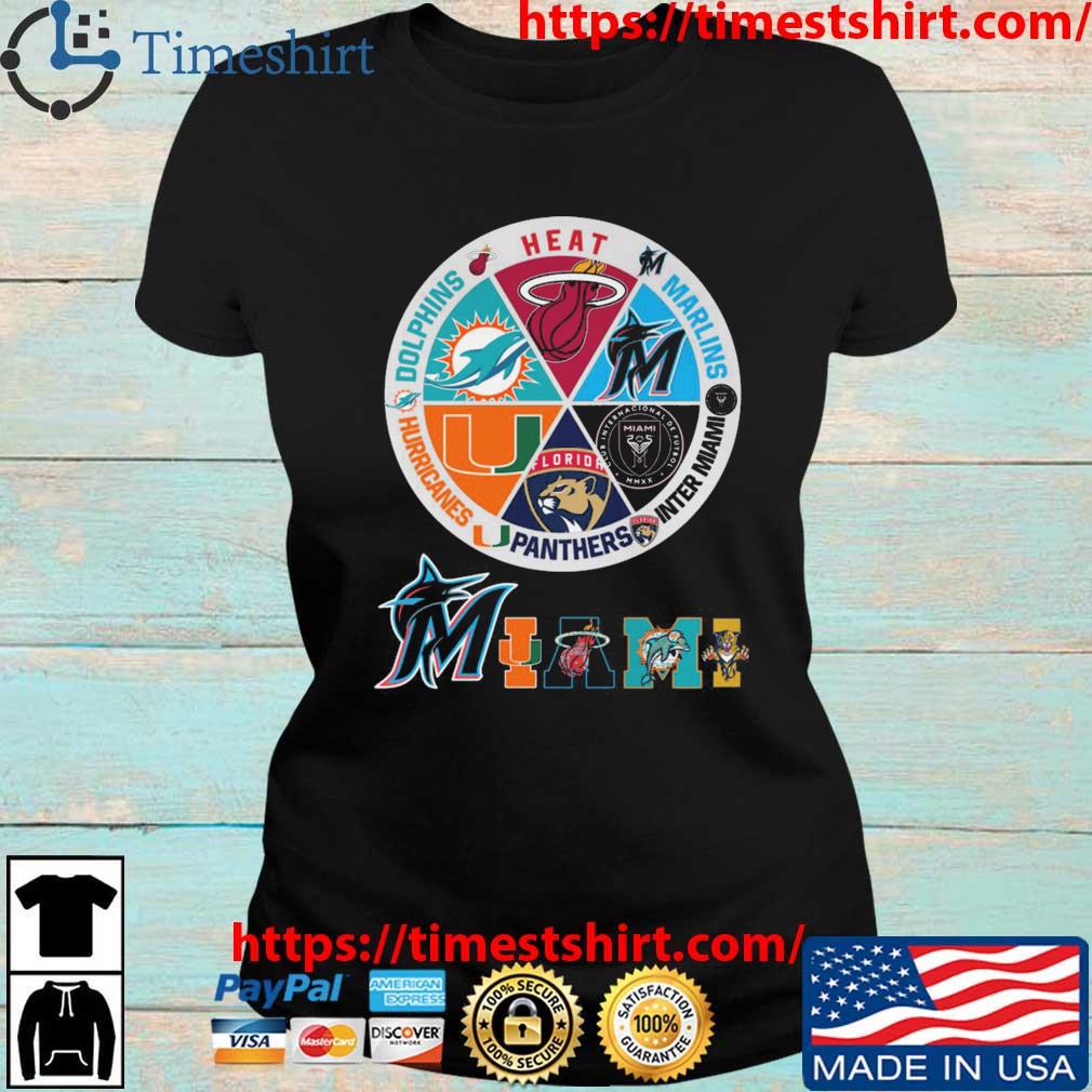 Miami Heat Dolphins Hurricanes Panthers Inter Miami Marlins shirt, hoodie,  sweater, long sleeve and tank top