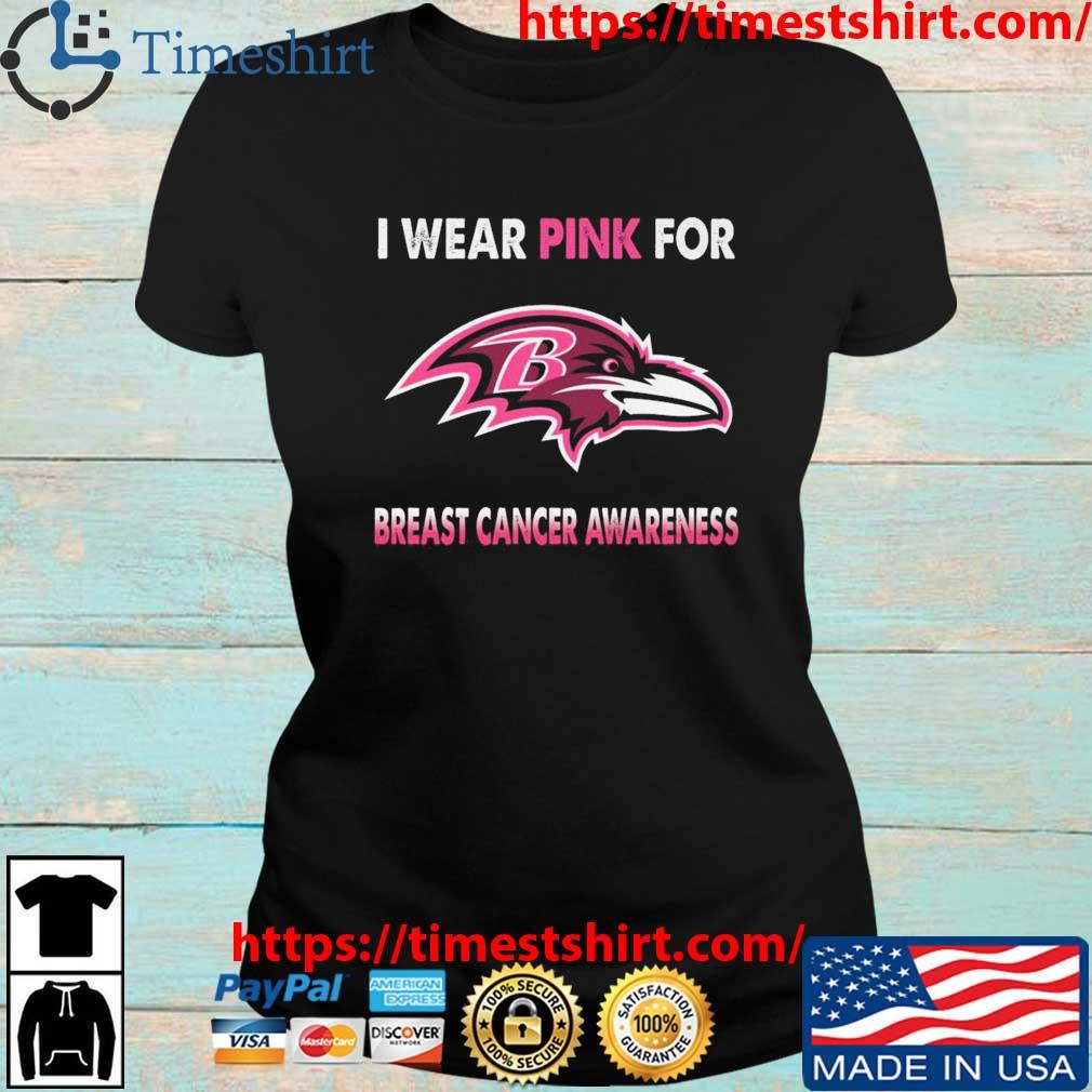 Baltimore Ravens I Wear Pink For Breast Cancer Awareness shirt, hoodie,  sweater, long sleeve and tank top