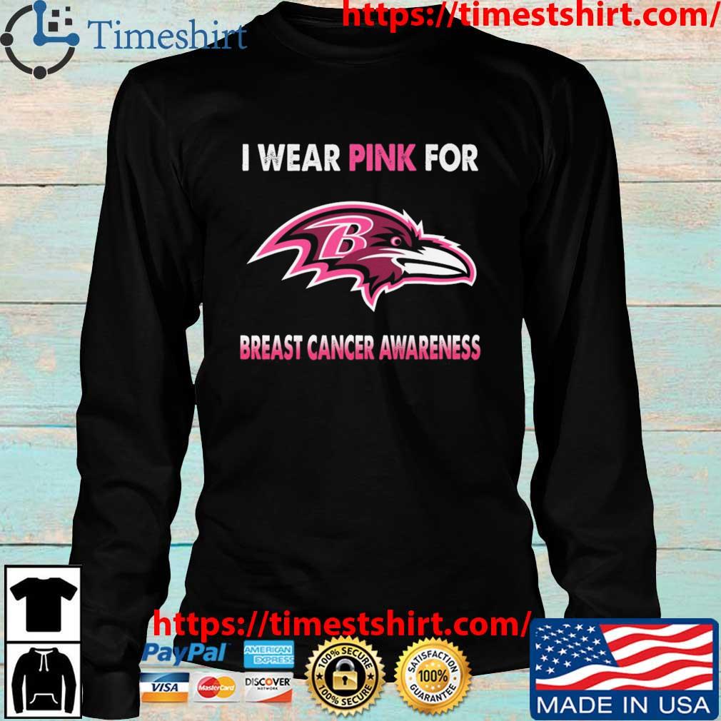 Baltimore Ravens I Wear Pink For Breast Cancer Awareness Shirt, hoodie,  sweater, long sleeve and tank top