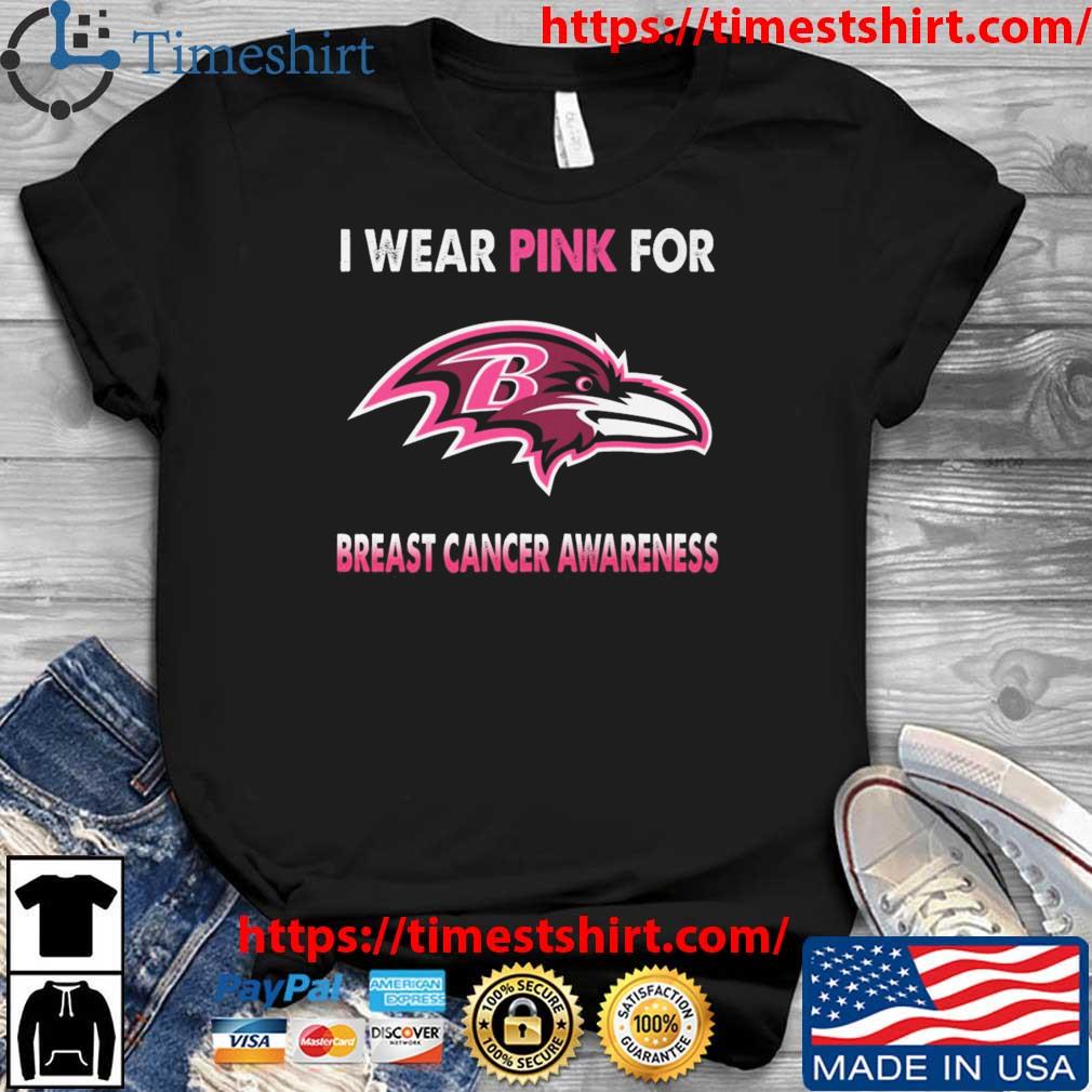 Baltimore Ravens I Wear Pink For Breast Cancer Awareness 2023 T