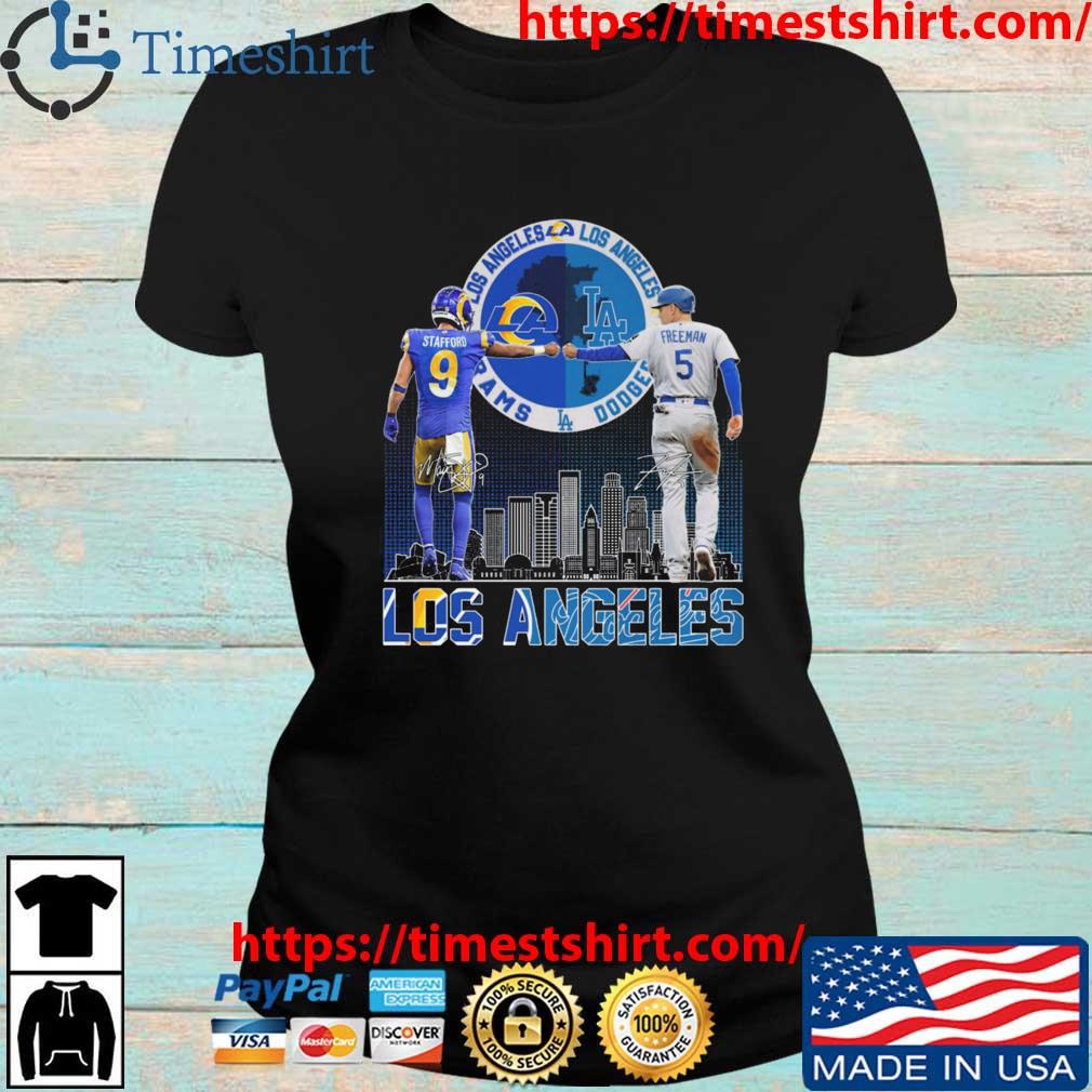 Los Angeles Rams Stafford And Dodgers Freeman City Champions T Shirt -  Growkoc