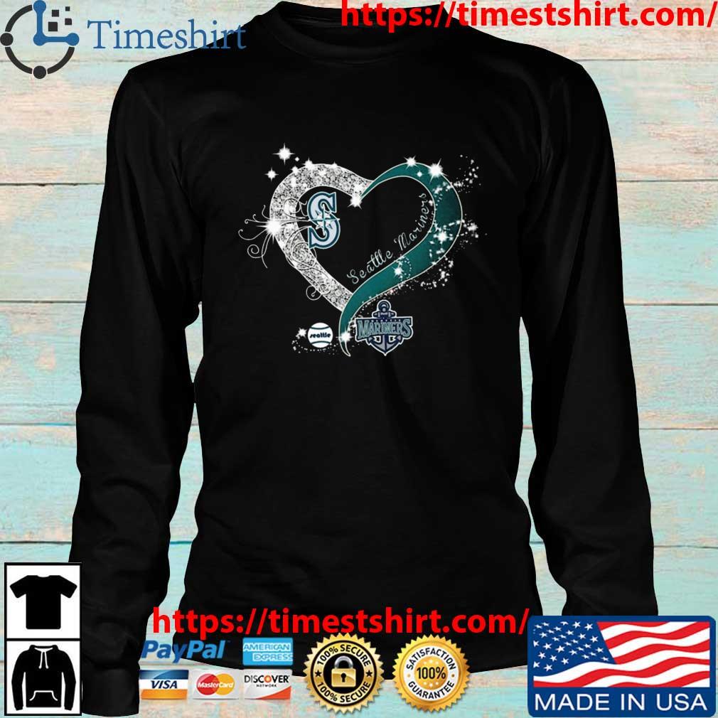 Design seattle Mariners Baseball Glitter Heart Tshirt, hoodie, sweater,  long sleeve and tank top