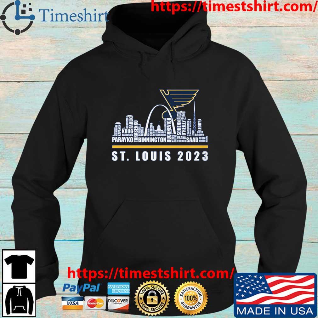 St. Louis Blues 2023 Season Team Players Names In City shirt, hoodie,  sweater, long sleeve and tank top
