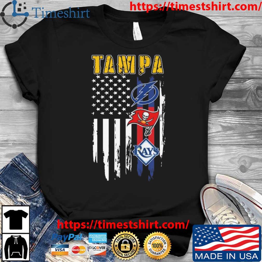 Tampa American flag Tampa Bay Lightning Tampa Bay Buccaneers Tampa Bay Rays  shirt, hoodie, sweater, long sleeve and tank top