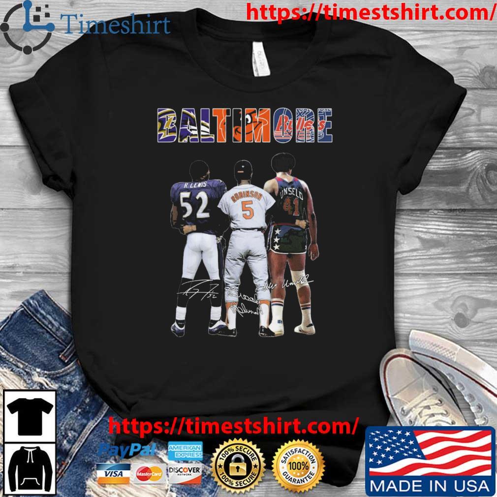 Baltimore Ravens Lewis Orioles Robinson Bullets Unselo T Shirt