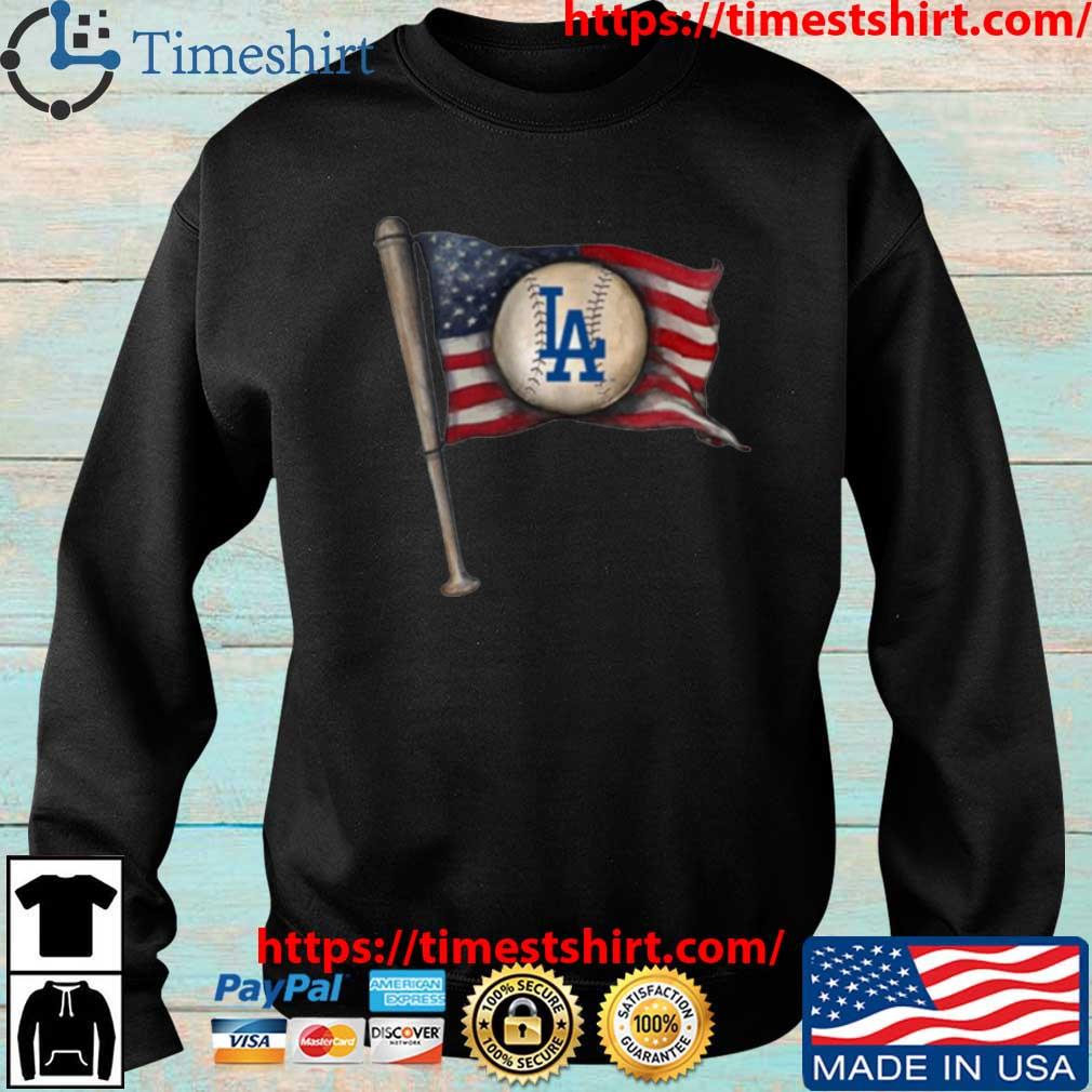 Los Angeles Dodgers Tiny Turnip Toddler Baseball Flag Shirt