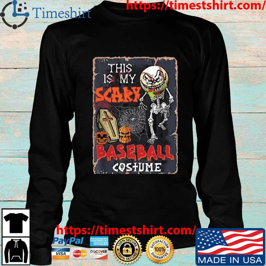 My Scary Baseball Costume Halloween Skeleton Baseball Ball T-shirt