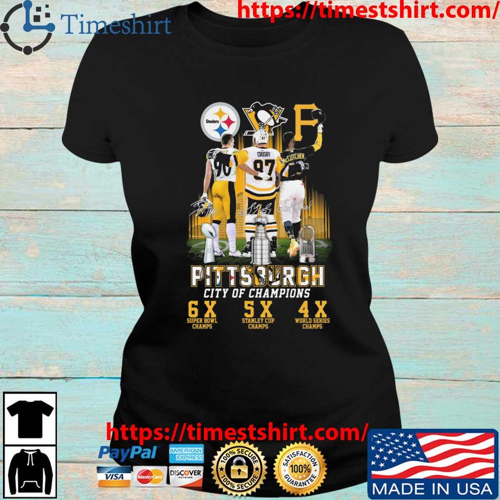 Pirates, Steelers And Penguins Pittsburgh City Of Champions Signatures Shirt,  hoodie, sweater, long sleeve and tank top