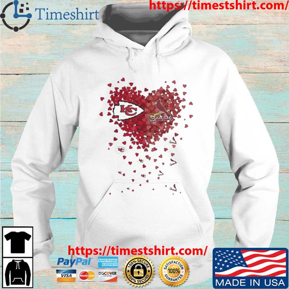 Unique Kansas City Chiefs St. Louis Cardinals Tiny Heart Shape T-shirt -  Jomagift