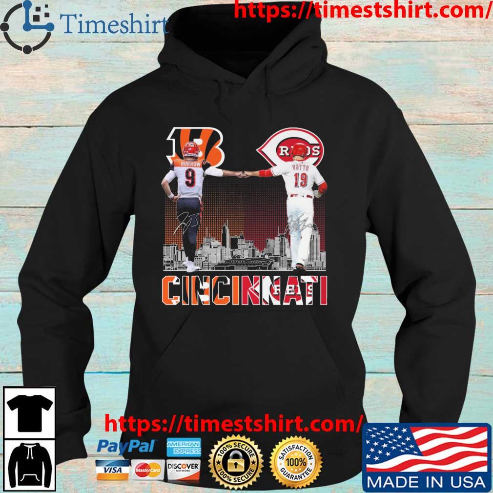 Official Cincinnati Bengals and Cincinnati Reds Joe Burrow and Joey Votto  signatures shirt, hoodie, sweater, long sleeve and tank top