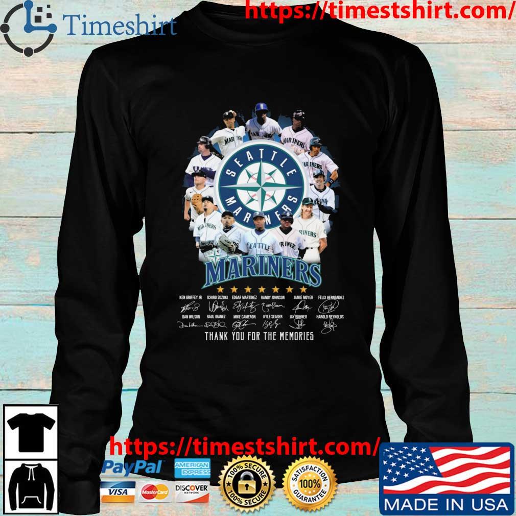 Seattle Mariners Team Players 2023 Thank You For The Memories Signatures  shirt, hoodie, sweater, long sleeve and tank top