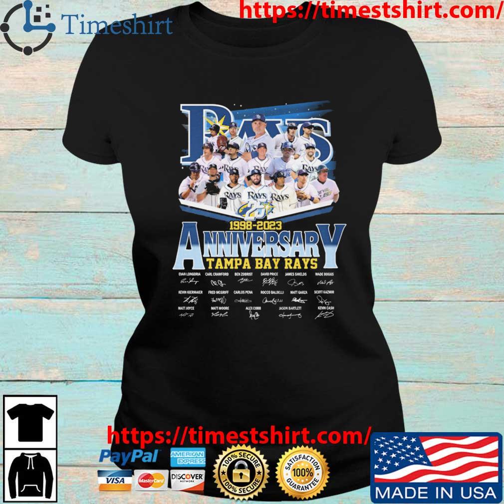 1998 2023 25th anniversary Tampa Bay Rays signatures shirt t-shirt