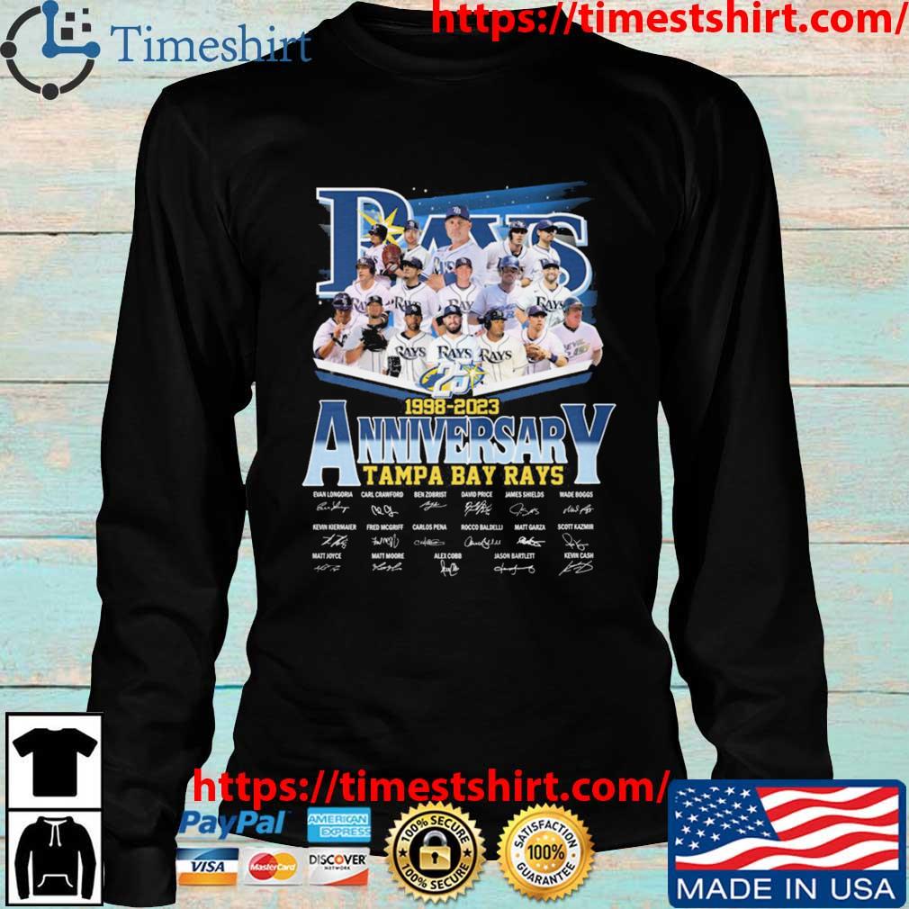 Tampa Bay Rays 25th Anniversary 1998 2023 Signatures Shirt, hoodie