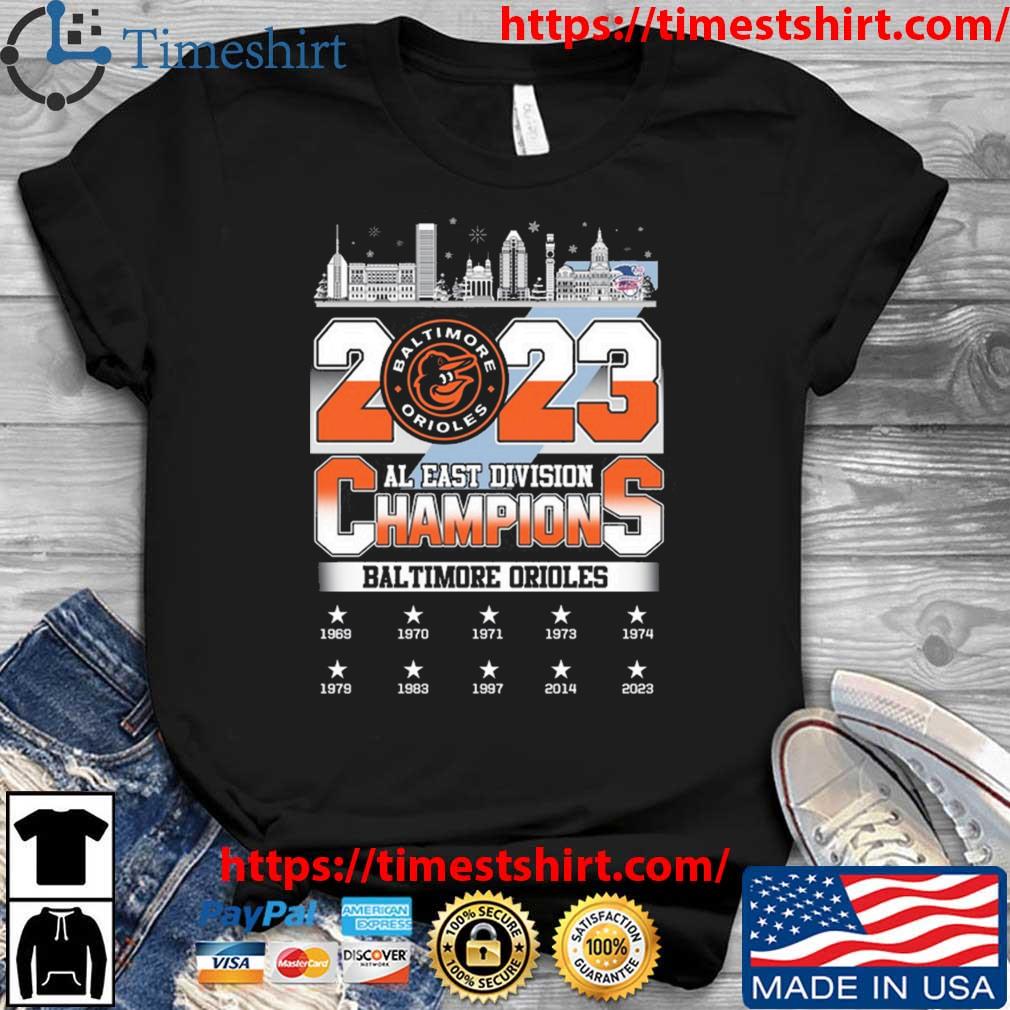 Baltimore Orioles 2023 AL East Division Champions Skyline Shirt