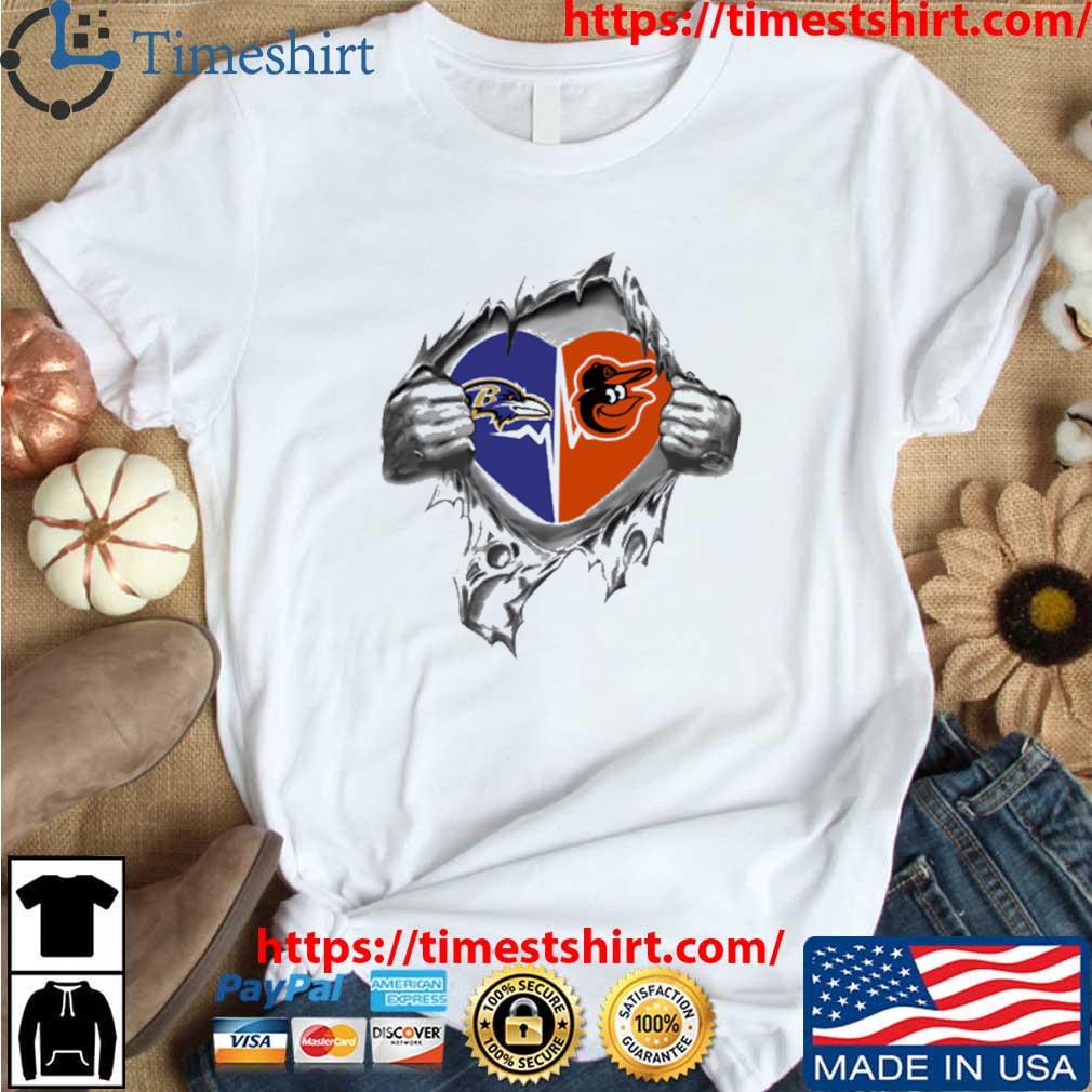 Blood Inside Me Baltimore Ravens And Baltimore Orioles 2023 Shirt -  Peanutstee