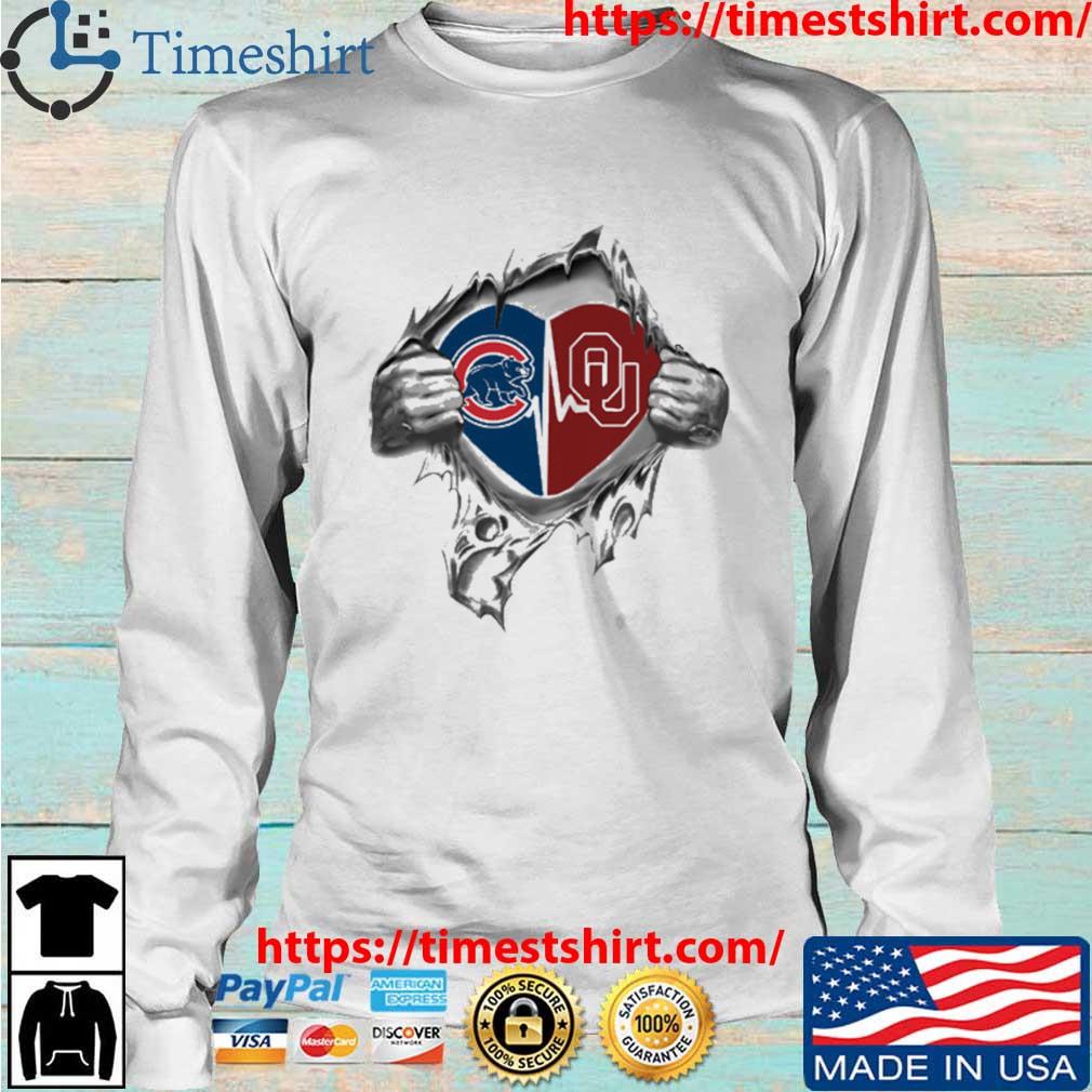 Blood Inside Me Chicago Cubs And Oklahoma Sooners 2023 Shirt